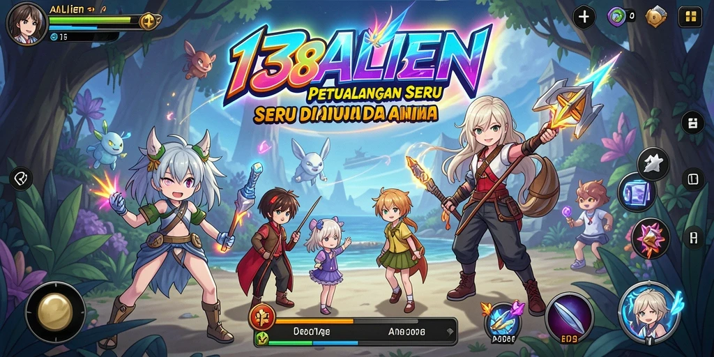 Tampilan gameplay 138ALIEN yang menakjubkan dengan karakter anime.