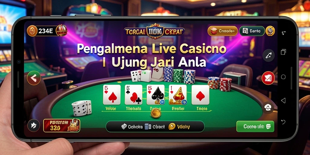 Screenshot menunjukkan dealer langsung sedang berinteraksi dengan pemain di <strong>234E</strong>.