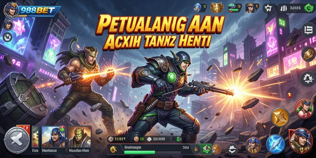 Screenshot gameplay 988BET yang penuh aksi dan tantangan.