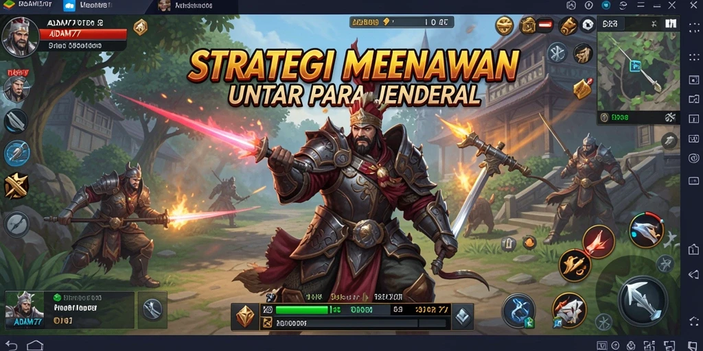 Screenshot gameplay ADAM77 menampilkan suasana pertempuran yang intens.