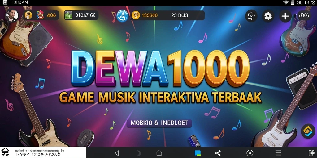 Tampilan gameplay <strong>DEWA1000</strong> yang interaktif dan menarik menikmati musik.