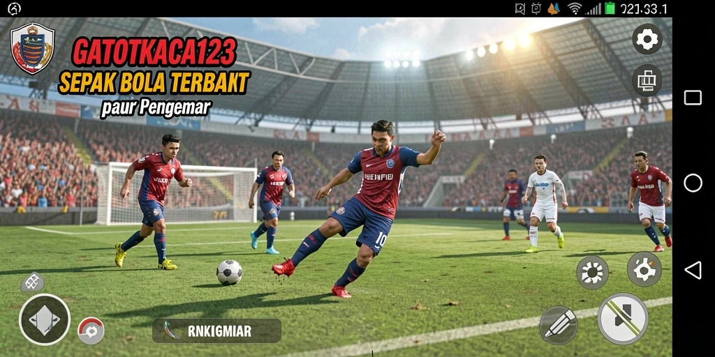 GATOTKACA123 menampilkan aksi seru dari pertandingan sepak bola.