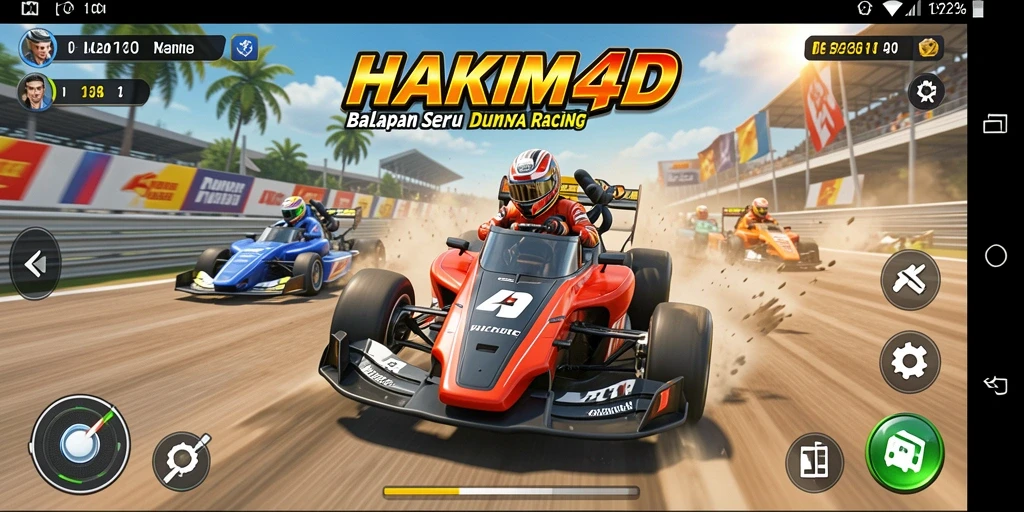 Gameplay Racing yang mendebarkan dan menegangkan di HAKIM4D.