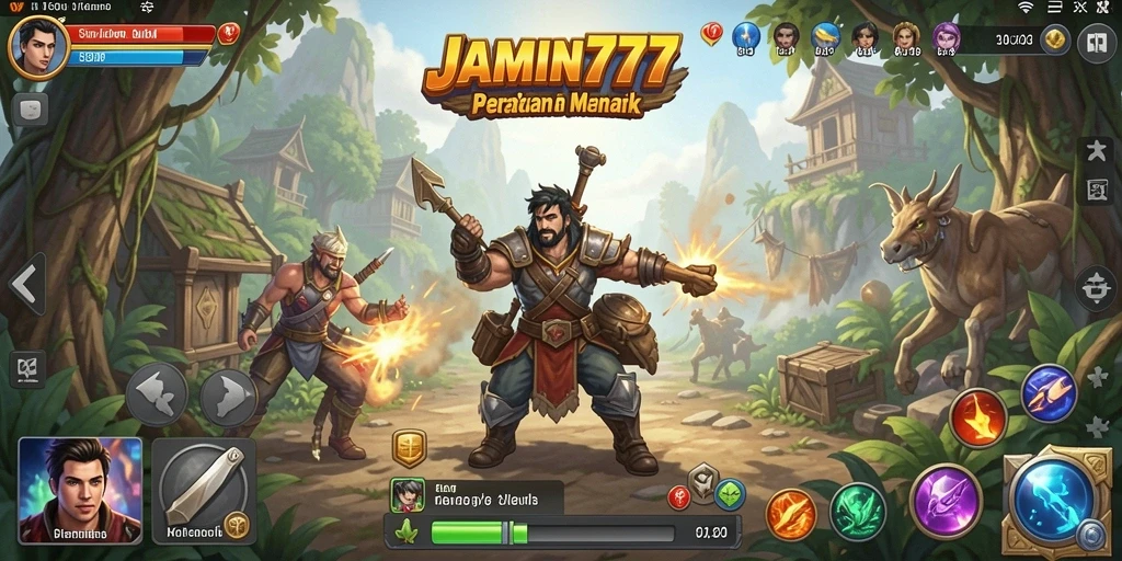 Tangkapan layar gameplay <strong>JAMIN777</strong> menampilkan karakter dalam berbagai petualangan menarik.