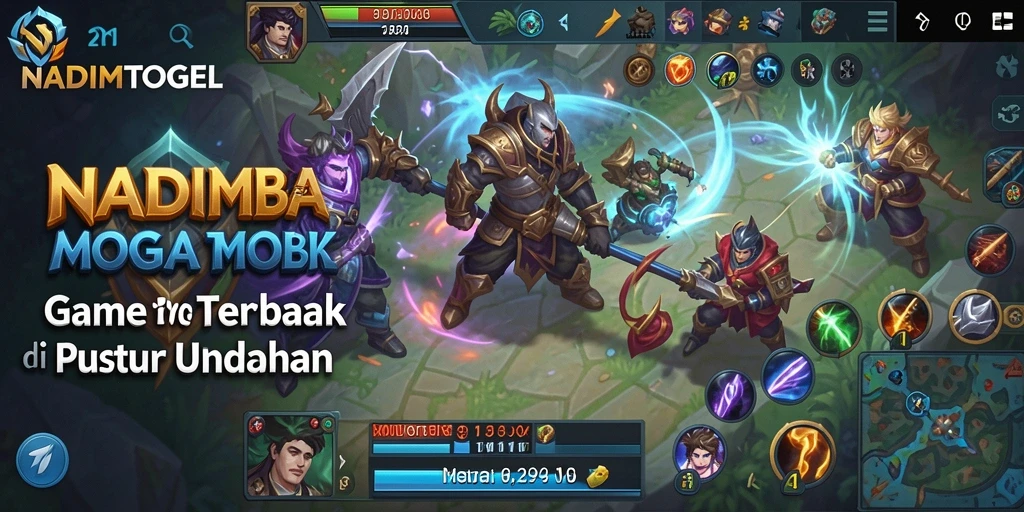 Screenshot gameplay NADIMTOGEL dengan aksi MOBA seru.