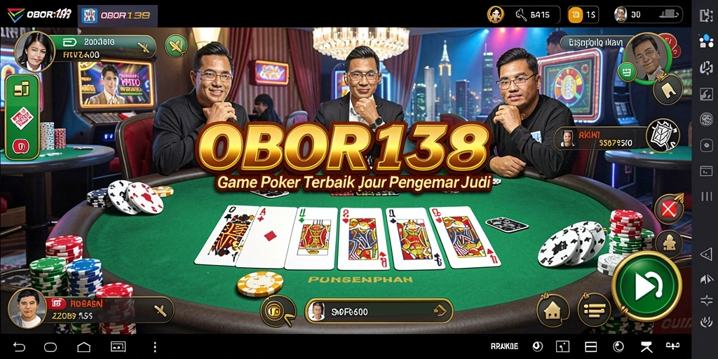 Tampilan screenshot dari gameplay seru OBOR138 yang penuh aksi Poker.