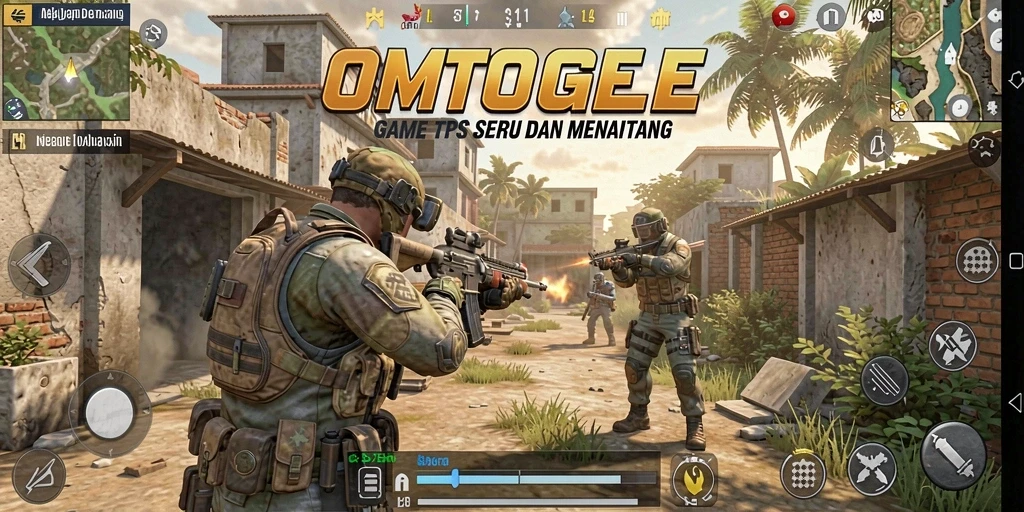 Tampilan gameplay seru dari OMTOGEL dalam mode TPS.