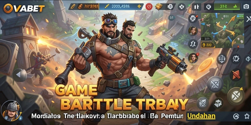 Screenshot gameplay OVABET dengan aksi seru Battle Royale.