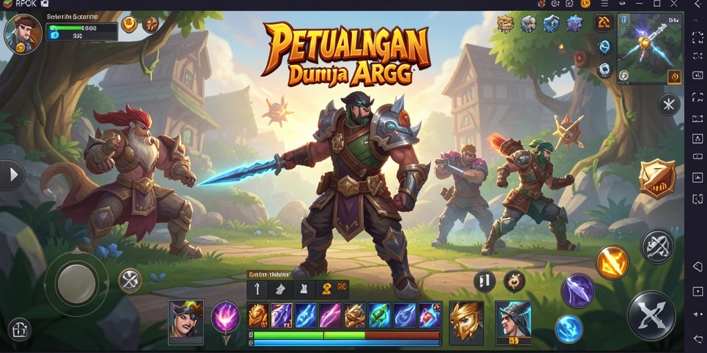 Tampilan seru gameplay RPOK dalam pertempuran ARPG yang mendebarkan.