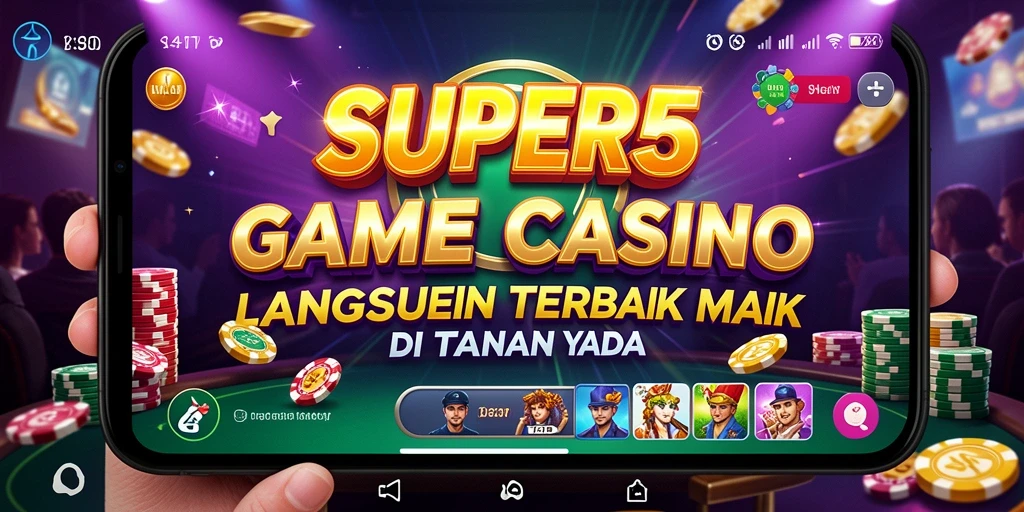Screenshot gameplay <strong>SUPER5</strong> dengan dealer langsung dan suasana kasino nyata.