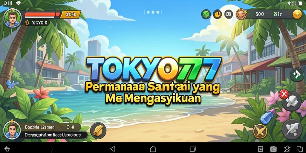 Tampilan gameplay TOKYO77 yang penuh warna dan menyenangkan.