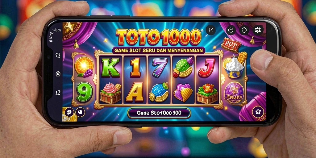 Tampilan gameplay seru dari TOTO1000 yang penuh warna.
